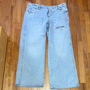 American Eagle Outfitters Light Blue Straight Leg Jeans